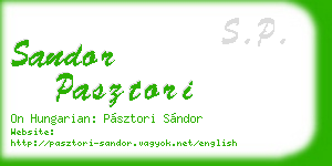 sandor pasztori business card